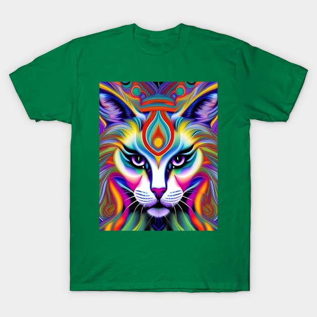 Kosmic Kitty (23) - Trippy Psychedelic Cat T-Shirt by TheThirdEye